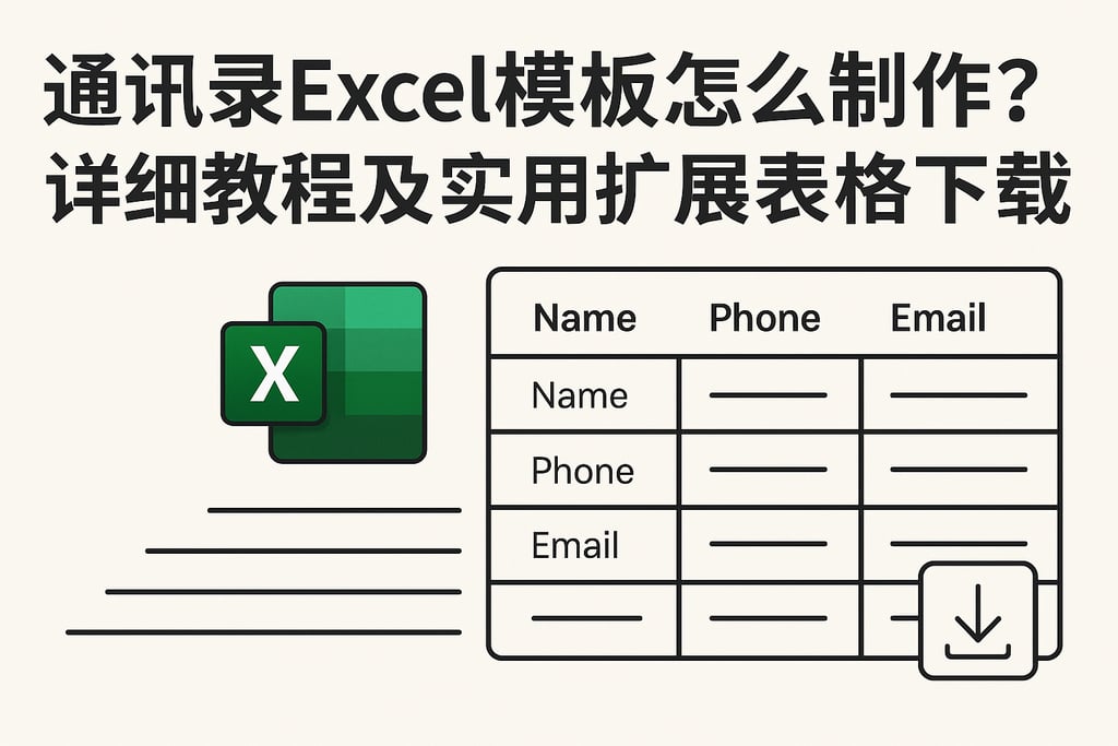 通讯录 excel模板怎么制作？详细教程及实用扩展表格下载
